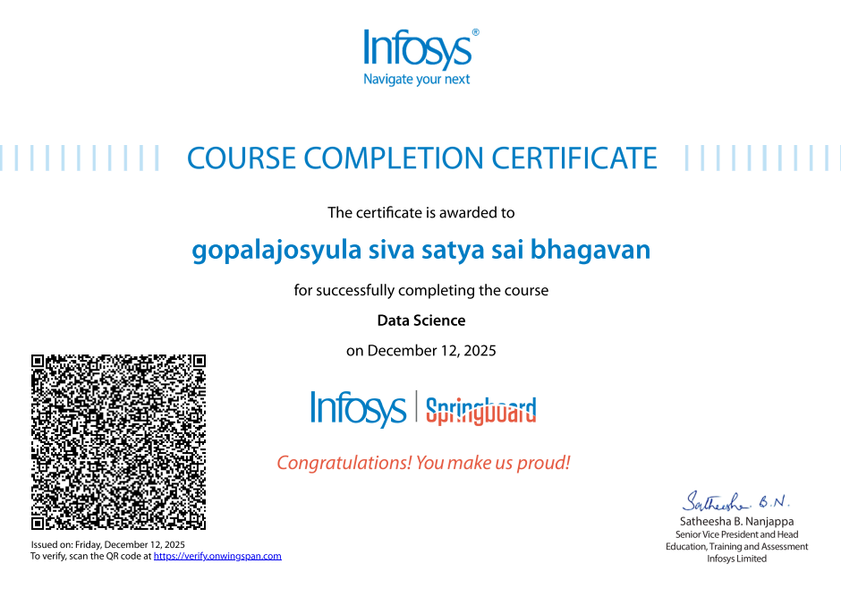 Infosys Data Science