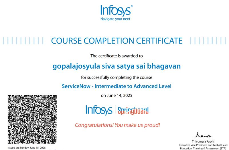 Infosys ServiceNow