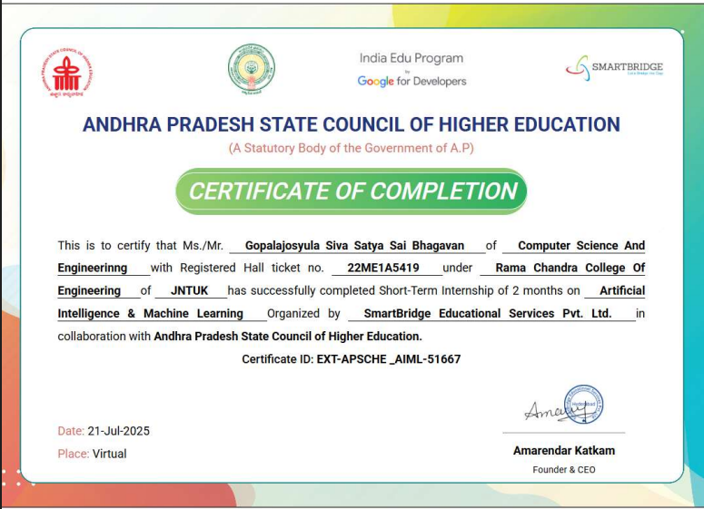 SmartBridge Software Engineering Certificate
